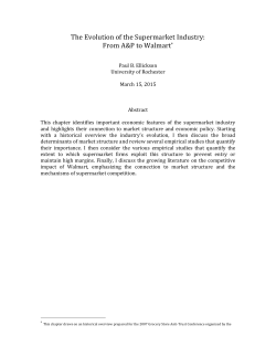 The Evolution of the Supermarket Industry: From