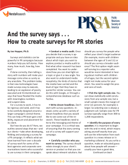 How to Create Surveys for PR Stories