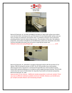 Approximately $15 per element. Additional sample