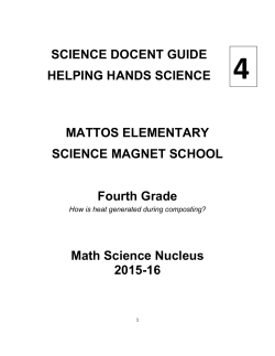 Fourth Grade - Math/Science Nucleus