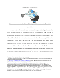 Robots as Labor Creating Devices