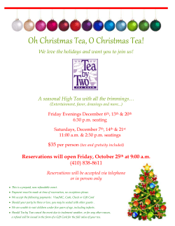 Oh Christmas Tea, O Christmas Tea!