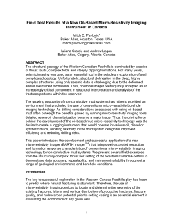 Field Test Results of a New Oil-Based Micro-Resistivity