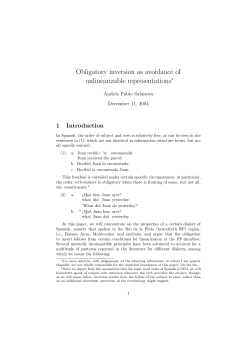 Inversion in Spanish interrogatives (in English)
