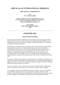 opium as an international problem