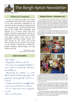 The Bergh Apton Newsletter