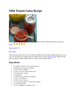 Mild Tomato Salsa Recipe
