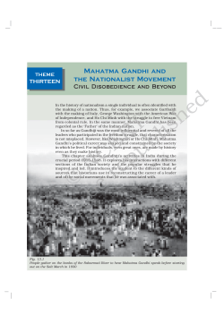 Mahatma Gandhi and the Nationalist Movement