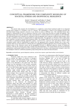 Conceptual framework for complexity modeling of societal stress