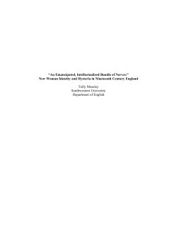 New Woman Identity and Hysteria in Nineteenth Century England