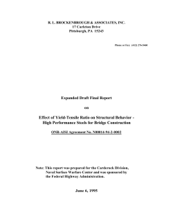 Effect of Yield-Tensile Ratio on Structural Behavior