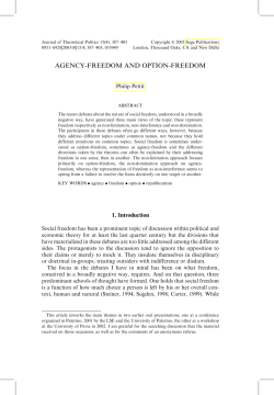 agency-freedom and option-freedom