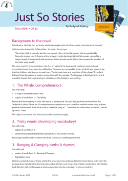 Just So Stories - Teachit Primary