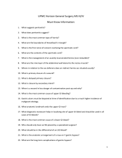 General Surgery: Must Know Information