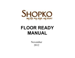 FLOOR READY MANUAL - shopko