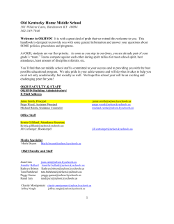 16-17 Student Handbook - Old Kentucky Home Middle School