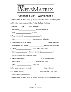 Advanced List - Worksheet 6