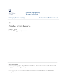 Beaches of the Illawarra - Research Online