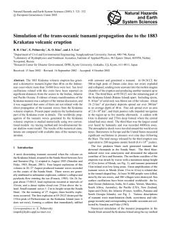 Simulation of the trans-oceanic tsunami propagation due to the 1883