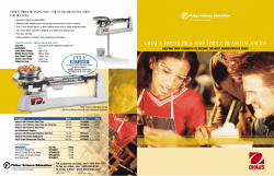 specifications—triple beam balance ohaus