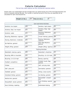Calorie Calculator - Oregon State University Extension Service