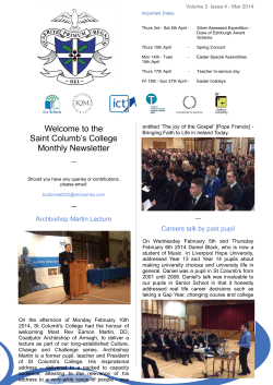 Mar 2014 - St Columb`s College