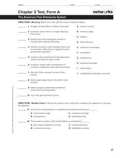 netw rks Chapter 3 Test, Form A