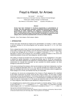 Freyd is Kleisli, for Arrows