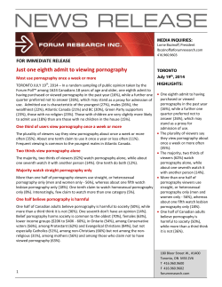 Just one eighth admit to viewing pornography