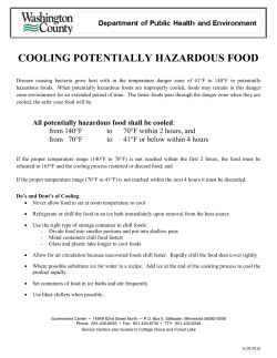 COOLING POTENTIALLY HAZARDOUS FOOD