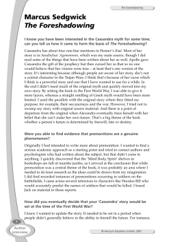 The Foreshadowing author interview