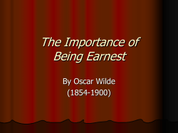 The Importance of Being Earnest