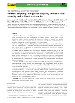 Nutrient stripping: the global disparity between food security and soil