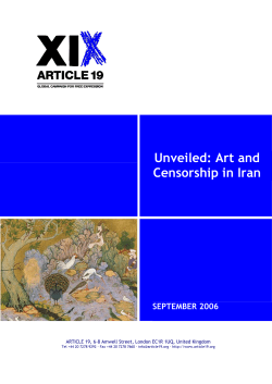 Unveiled: Art and Censorship in Iran