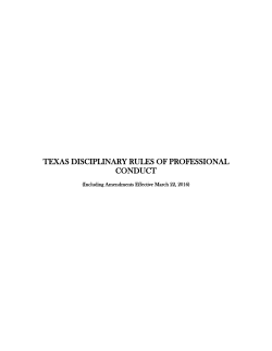 texas disciplinary rules of