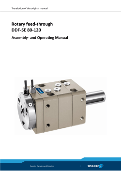 Rotary feed-through DDF-SE 80