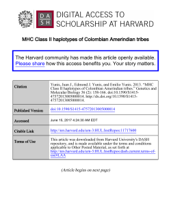 MHC Class II haplotypes of Colombian Amerindian tribes The