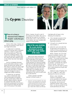 The Cy-pres Doctrine
