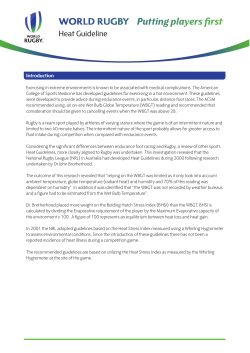 Heat Guidelines - Rugby Canada