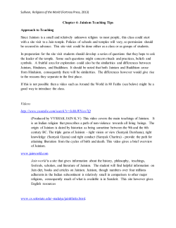 Chapter 4- Jainism Teaching Tips Approach to Teaching Since