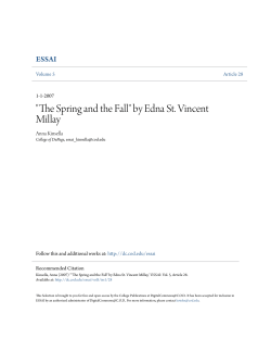 "The Spring and the Fall" by Edna St. Vincent Millay