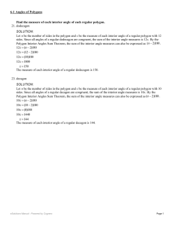 Find the measure of each interior angle of each regular polygon. 21
