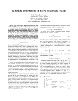Template Estimation in UWB Radio - USC