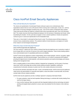 Cisco IronPort Email Security Appliances