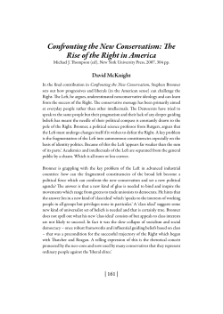 Confronting the New Conservatism: The Rise of