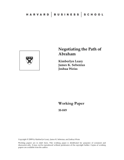 Negotiating the Path of Abraham