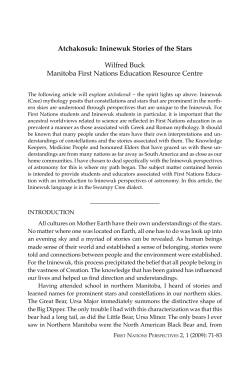 Ininewuk Stories of the Stars - Manitoba First Nations Education