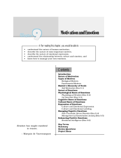 Motivation and Emotion