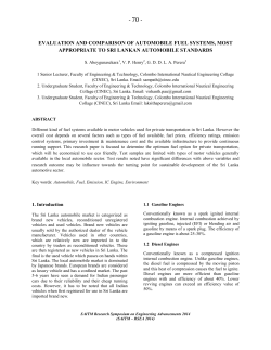 evaluation and comparison of automobile fuel systems