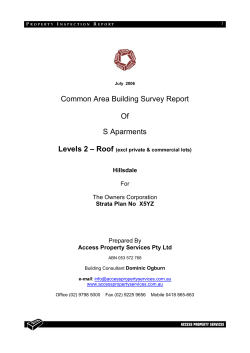 Common Area Building Survey Report Of S Aparments